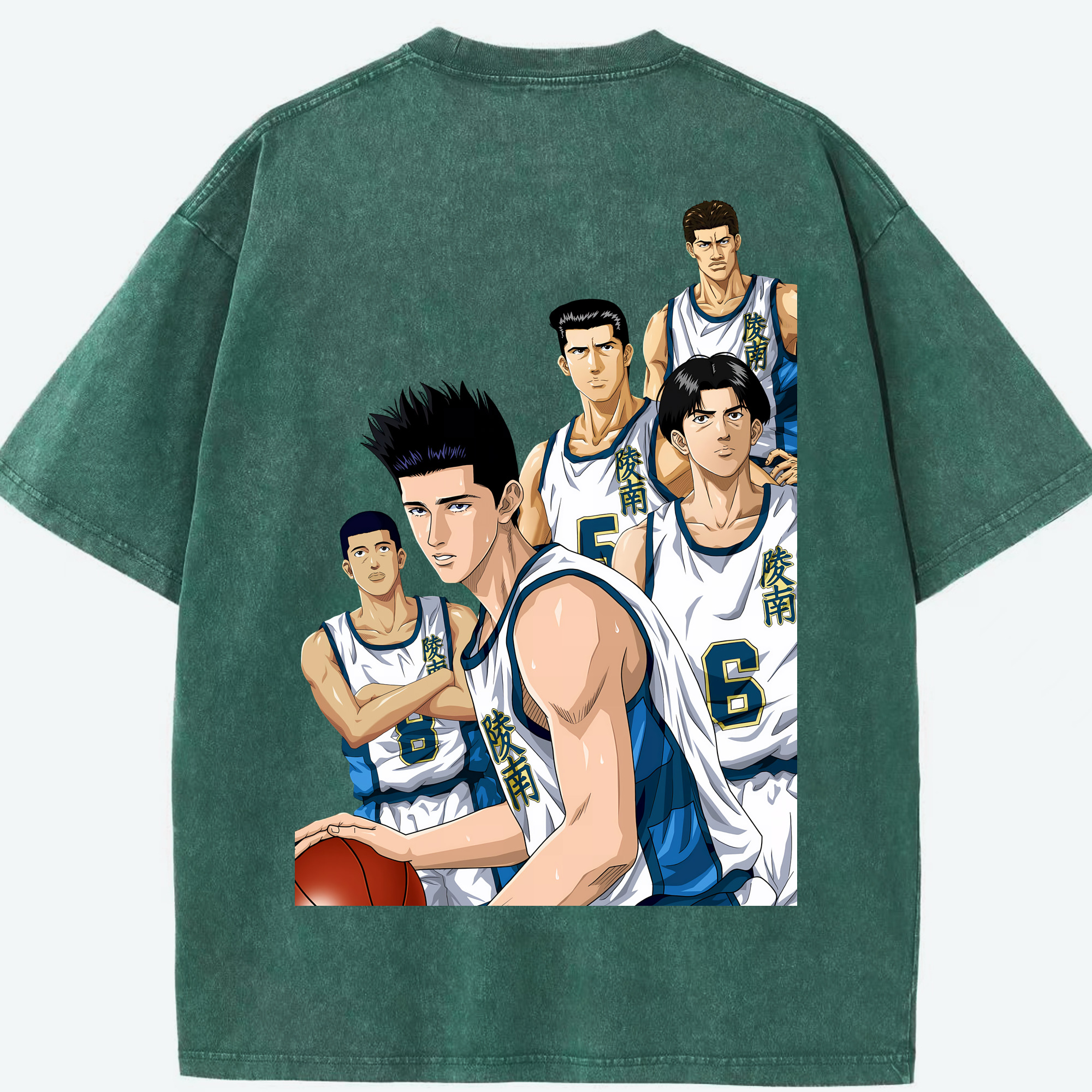（画像用） SLAM DUNK／スラムダンク 綿100% ヴィンテージ風 半袖Tシャツ（背面プリント）
